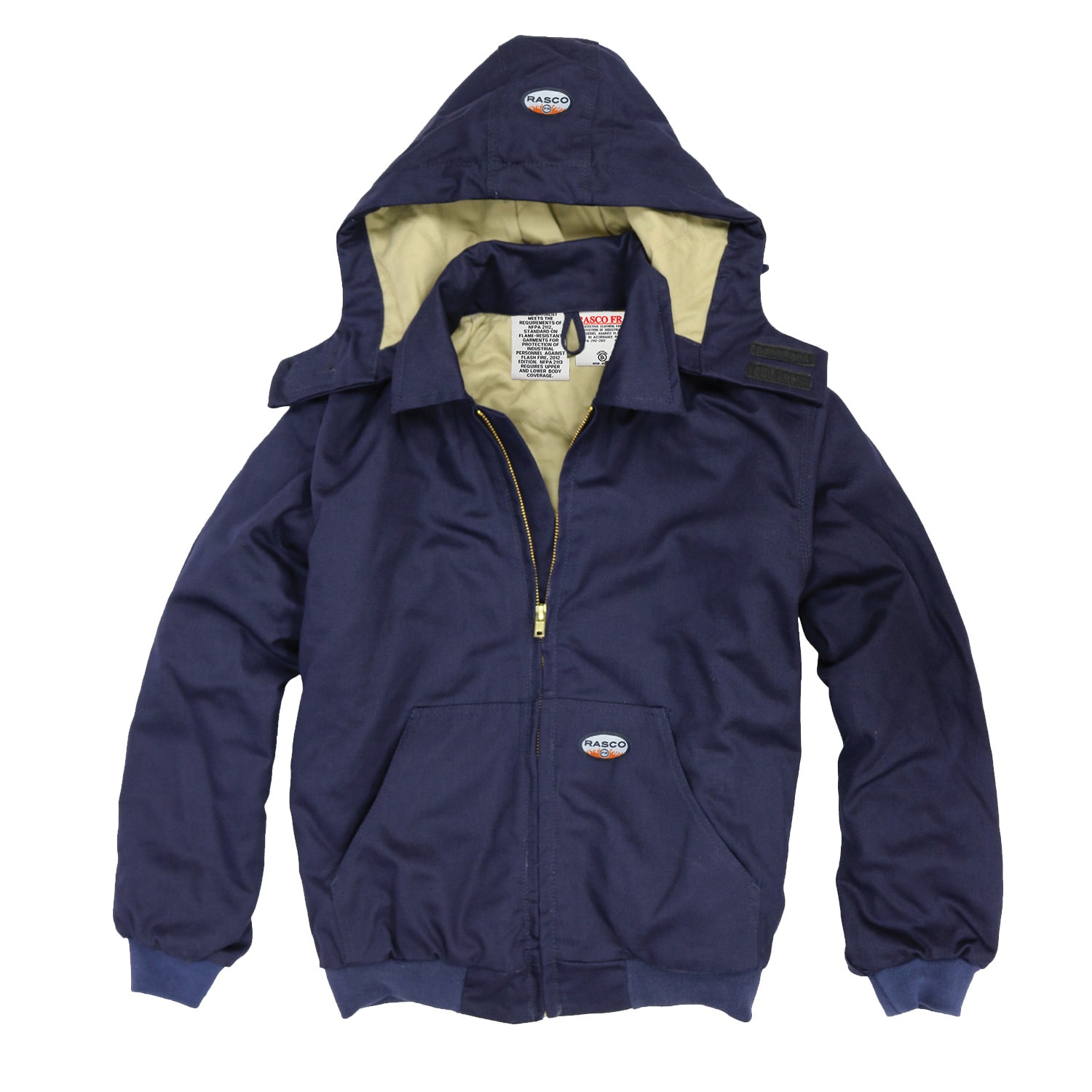 navy hooded jacket