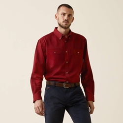 Ariat FR Air Inherent Work Shirt - Red Heather flame, fire, resistant, frc, retardant, long sleeve, button down, red, safety, ert, westex, dh