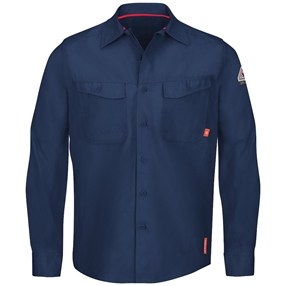 Bulwark FR iQ Series Endurance Men's Work Shirt - Navy