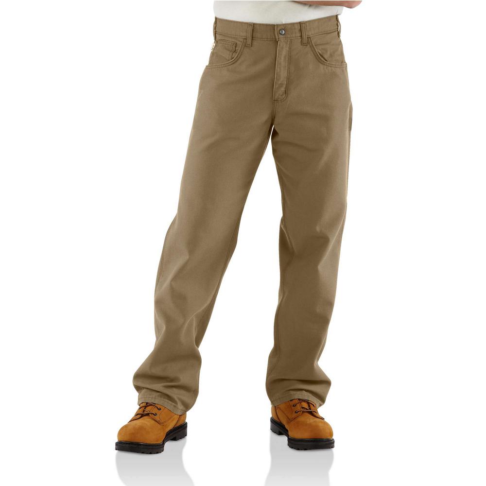 Carhartt FR Midweight Canvas Loose Fit Pant - Golden Khaki