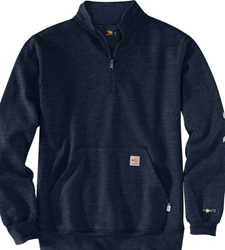 Flame Resistant Force Original Fit Midweight Mock neck Sweatshirt | Navy 