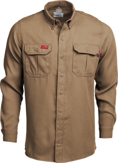 Lapco 5 oz. Inherent FR Modern Work Shirt in Khaki | TCS5KH
