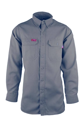 Lapco 6.5 oz. DH FR Uniform Shirt - Gray