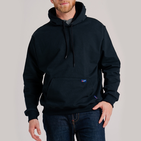 Lapco FR 12.5 oz. Men's Hooded Sweatshirt - Black - SWHFR14BK