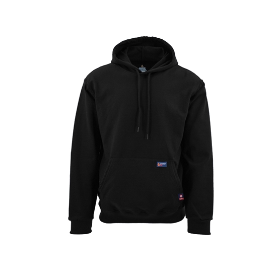 Lapco FR 12.5 oz. Men's Hooded Sweatshirt - Black - SWHFR14BK