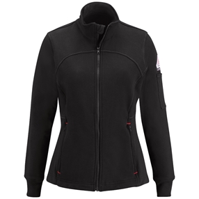 Bulwark FR Women's Full Zip Fleece Jacket - Black