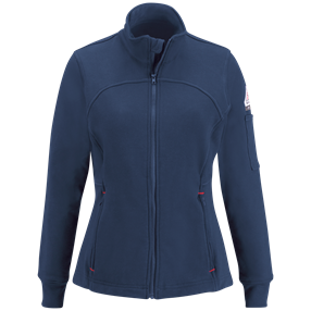 Bulwark FR Women's Full Zip Fleece Jacket - Navy