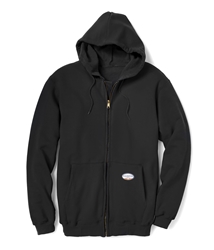 Rasco Flame Resistant Polartec 10oz Zip Up Hoodie | Black | USA Fabric flame, resistant, retardant, jacket